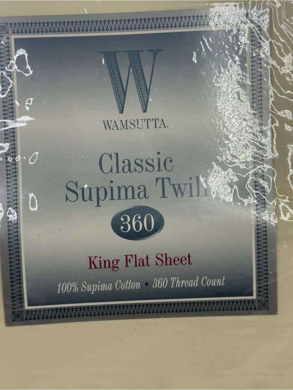 Wamsutta Classic Supima Twill 360 thread count king flat sheet